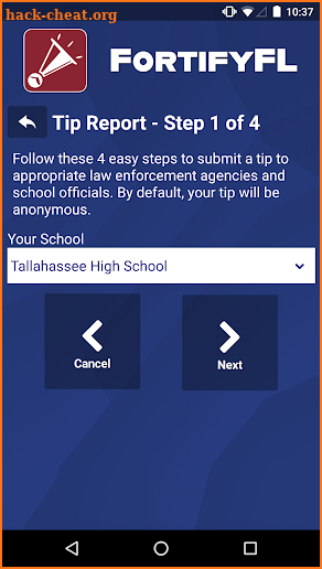 FortifyFL - Tip Reporting screenshot