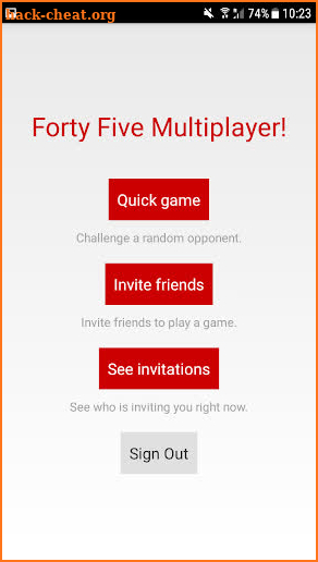 Forty Five Card Game Online (45) screenshot