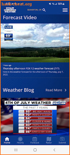 FOX12 Weather screenshot