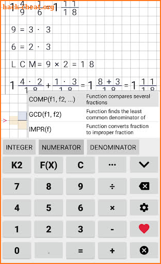 Fraction calculator Free screenshot