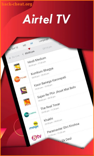 Free Airtel TV & Live Net TV HD Channel Tips screenshot