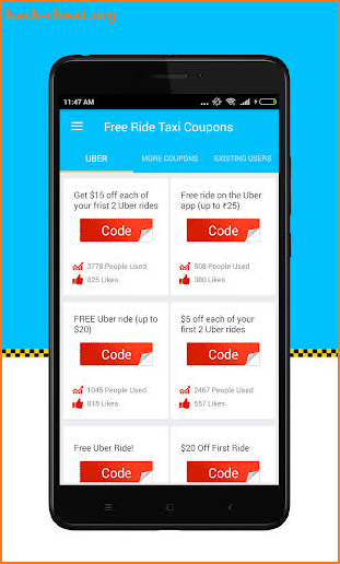 Free Cab Ride - Taxi Coupons (Ola, Uber, Lyft etc) screenshot