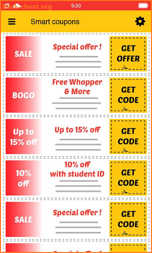 Free Fast Food Coupons for 👑 BurgerKing Coupons screenshot