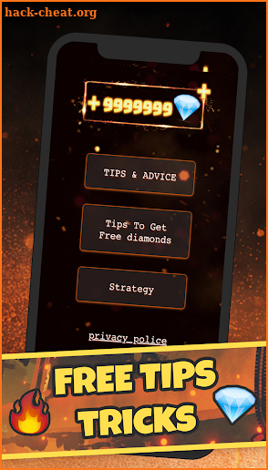 Free Fire Tips - Diamond Cals screenshot