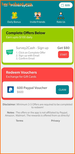 Free Gift Cards, Make Cash Online - PrimePaysCash screenshot