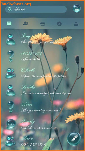 (FREE) GO SMS DAISY THEME screenshot