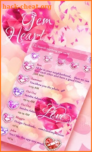 (FREE) GO SMS GEM HEART THEME screenshot