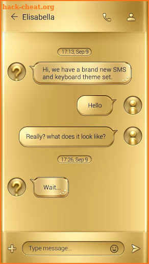 (FREE) GO SMS GOLD 2018 THEME screenshot