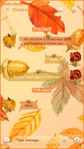 (FREE) GO SMS HAPPY THANKSGIVING THEME screenshot