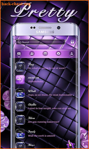 (FREE) GO SMS PRETTY THEME screenshot