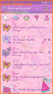 (FREE) GO SMS PRINCESS THEME screenshot