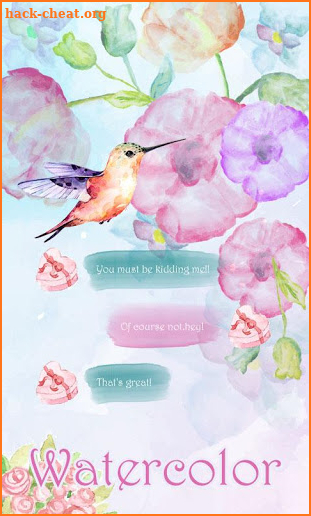 (FREE) GO SMS WATERCOLOR THEME screenshot