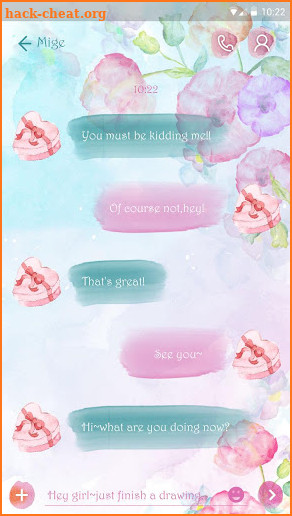 (FREE) GO SMS WATERCOLOR THEME screenshot