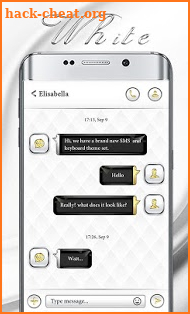 (FREE) GO SMS WHITE THEME screenshot