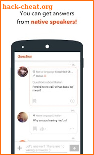 Free Language Q&A app - HiNative screenshot