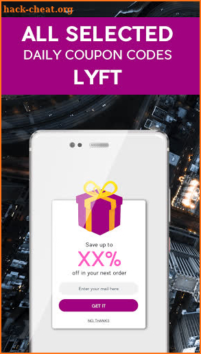 Free Lyft Taxi Coupon Code screenshot