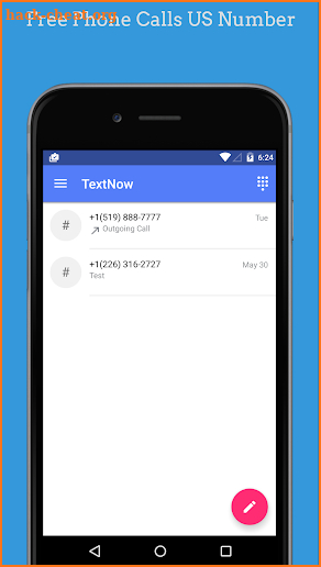 Free Phone Calls US Number - Talk And Text Tip screenshot