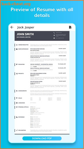 Free Resume Builder - Professional CV Maker screenshot