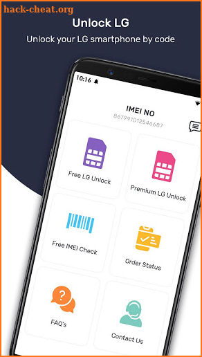 Free SIM Unlock Code for LG Phones screenshot