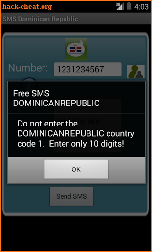 Free SMS Dominican Republic screenshot