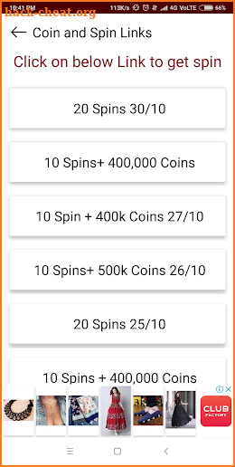 Free Spin and Coins links Daily screenshot