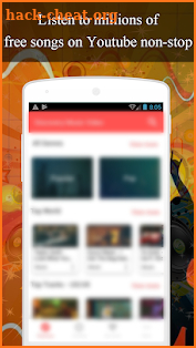 Free stream music player for YouTube screenshot