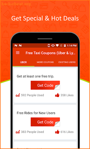 Free Taxi Coupons for Uber Cab screenshot