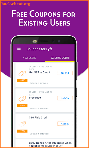 Free Taxi Promo Coupons for Lyft Cab screenshot