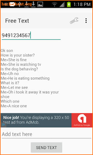 Free Text, Text anyone screenshot