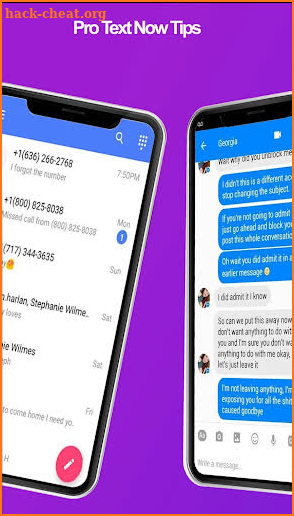 Free TextNow : free Call & SMS USA Nber Tips screenshot