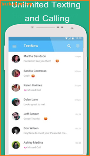 Free TextNow Text+calls App Tips 2018 guide screenshot