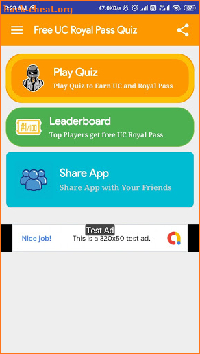 Free UC Royal Pass Quiz screenshot