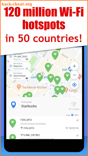 Free WiFi App: WiFi map, passwords, hotspots screenshot