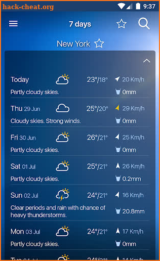 Freemeteo Pro screenshot