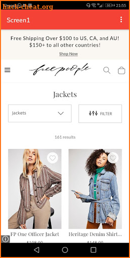 Freepeople screenshot