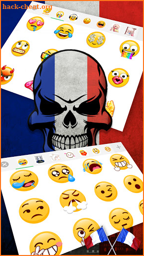 French Angry Skull Keyboard Background screenshot