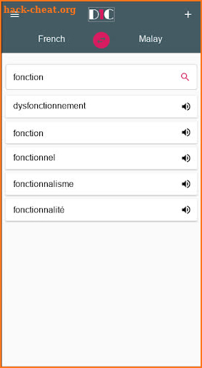 French - Malay Dictionary (Dic1) screenshot