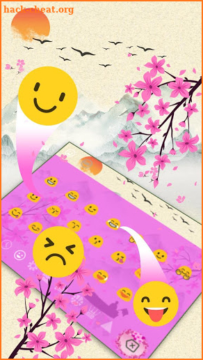 Fresh Summer Blossom Keyboard Theme screenshot