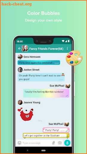 Friendium Messenger: Styled Bubbles & Video Calls screenshot