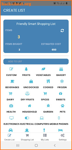 Friendly Shopping List Pro screenshot