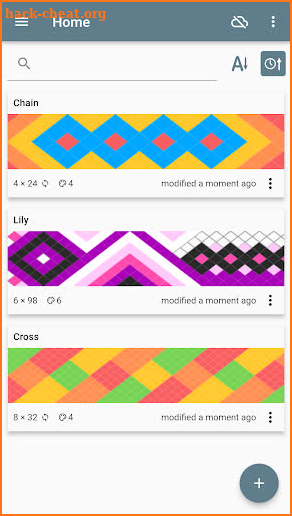 Friendship bracelet designer screenshot