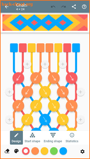 Friendship bracelet designer screenshot