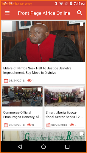 Front Page Africa Online screenshot