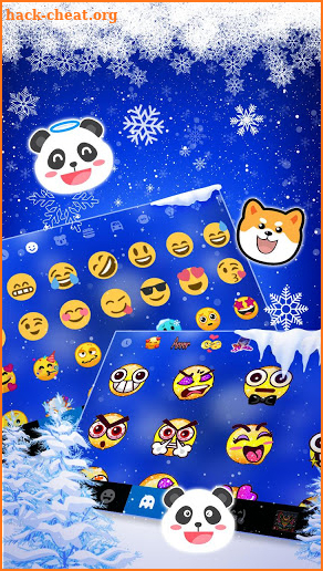 Froze Snowflakes Live Keyboard Theme screenshot