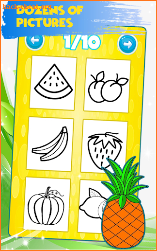 Fruit and Vegetables Coloring game for kids screenshot