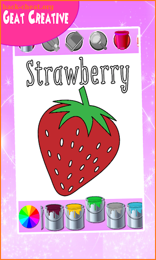 Fruits and Vegetables Coloring Game screenshot