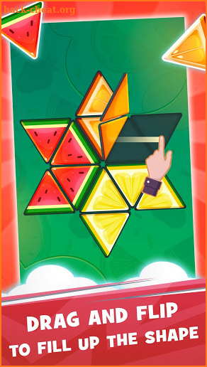 Fruitzle - Folding Hexagon Blocks Puzzle screenshot