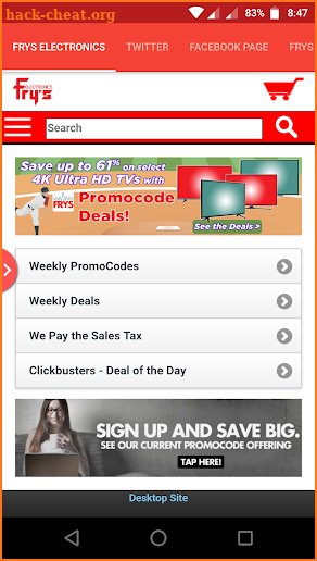 Frys Electronics screenshot