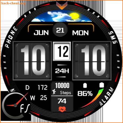 FS-W10  DIGITAL WATCHFACE screenshot