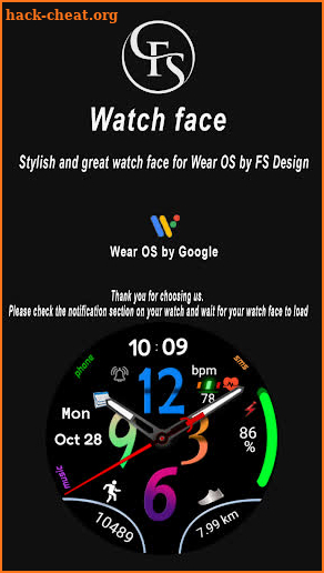 FSW271 Analog Watchface screenshot